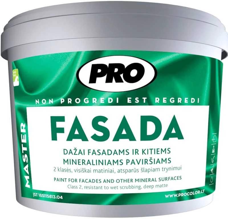 Dažai fasadams PRO Fasada bazė C visiškai matiniai 900 ml.