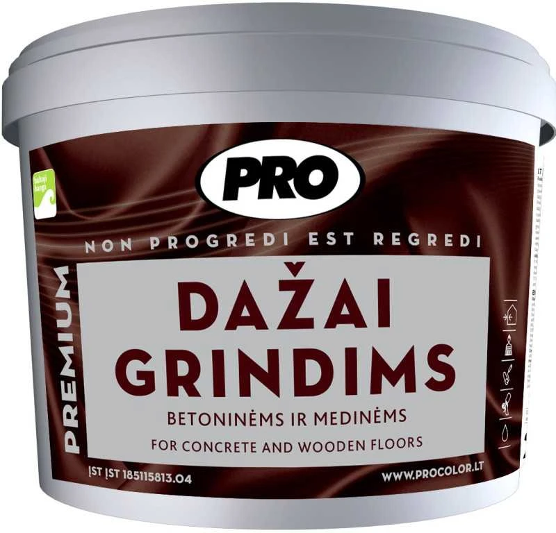 Dažai grindims PRO pusiau matiniai šviesiai rudi 2,7 L