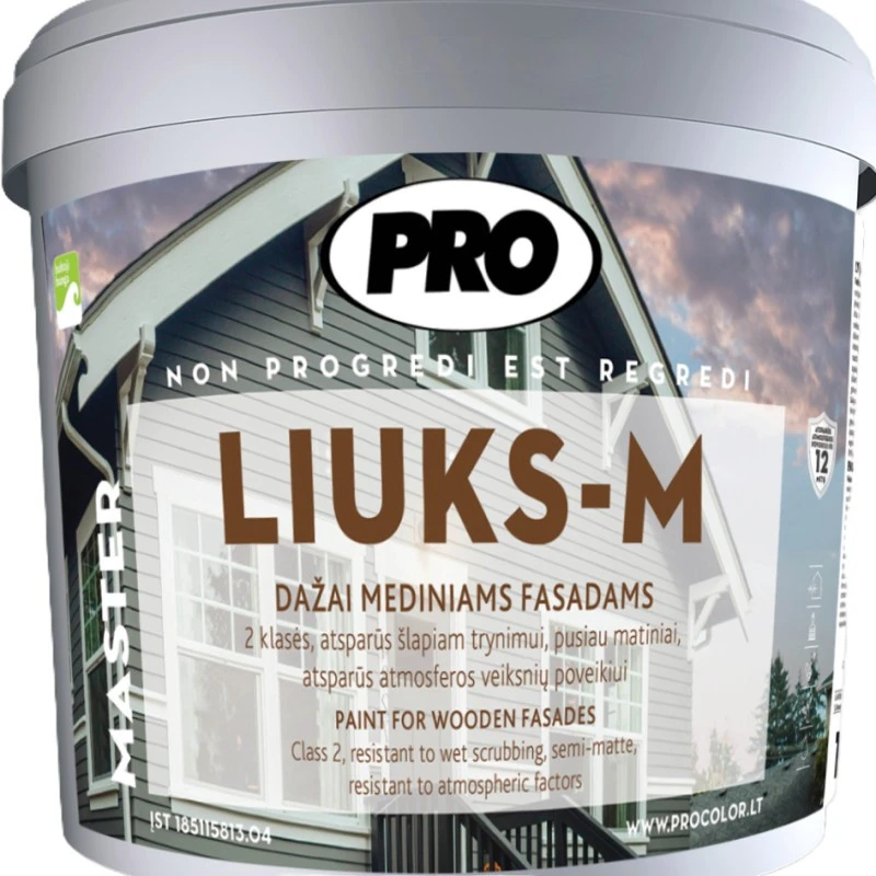 Medinių fasadų dažai PRO COLORE LIUKS–M, 3 l, geltona