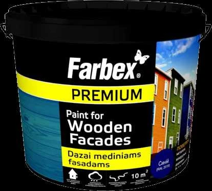 Dažai mediniams fasadams FARBEX, vyšniniai, 1.2kg
