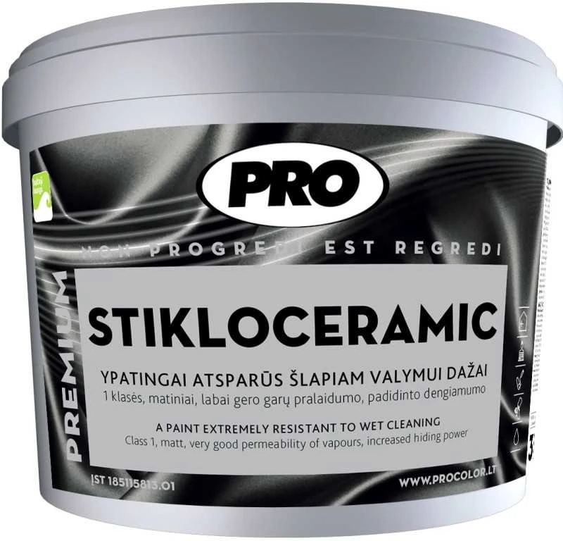 Dažai PRO STIKLOCERAMIC matiniai 10 L
