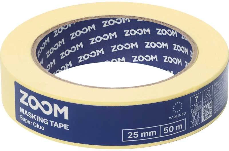 Dažymo juostelė 25mmx50m, gelt. ZOOM "Super glue"