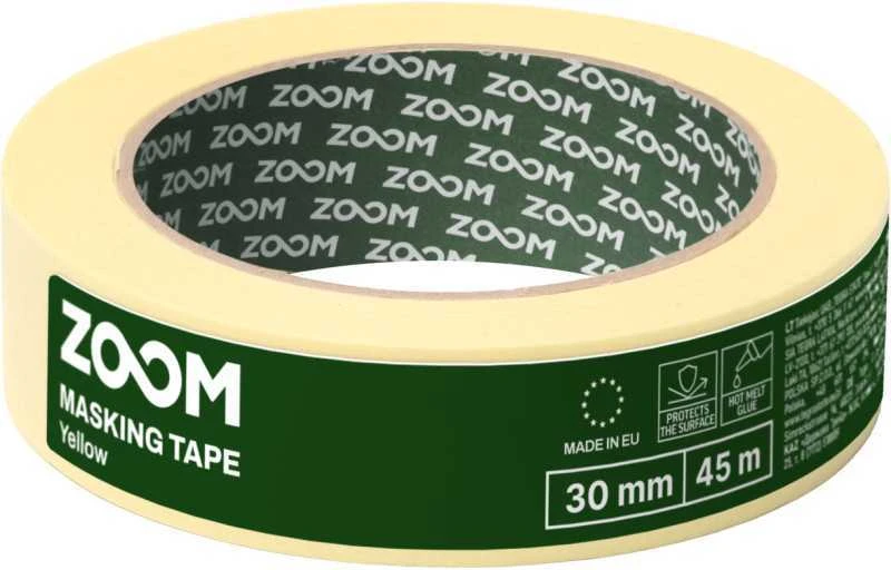 Dažymo juostelė, geltona 30 mm x 45 m. ZOOM