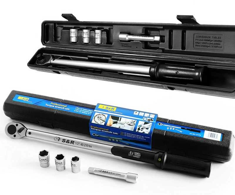 Dinamometrinis raktas S&R 465112210, 1/2" 40-210Nm