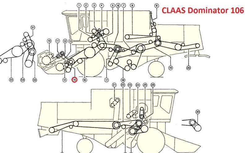Diržas HARVEST BELTS C/H-1628 CL 629214.1