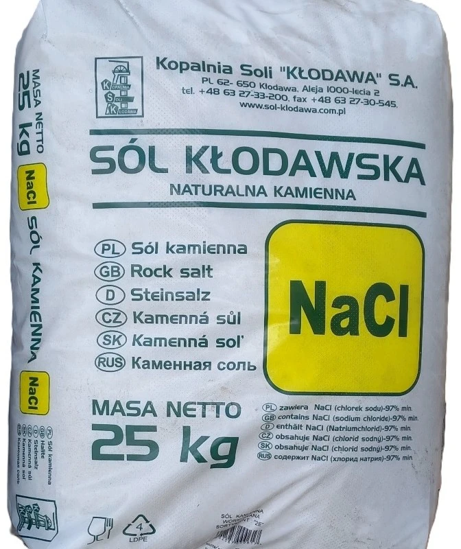 Druska NaCl, 25 kg, 2 malimo