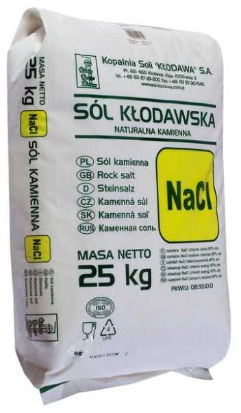 Druska NaCl, 25 kg, 1 malimo