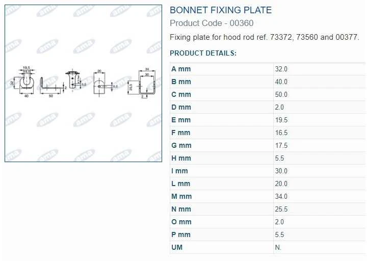 Fiksatorius metalinis A 00360 3 vnt