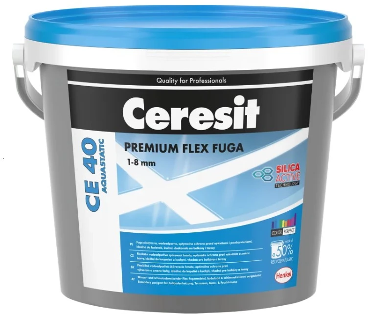 Elastingas plytelių siūlių glaistas CERESIT CE40, 2kg, jazminų spalva