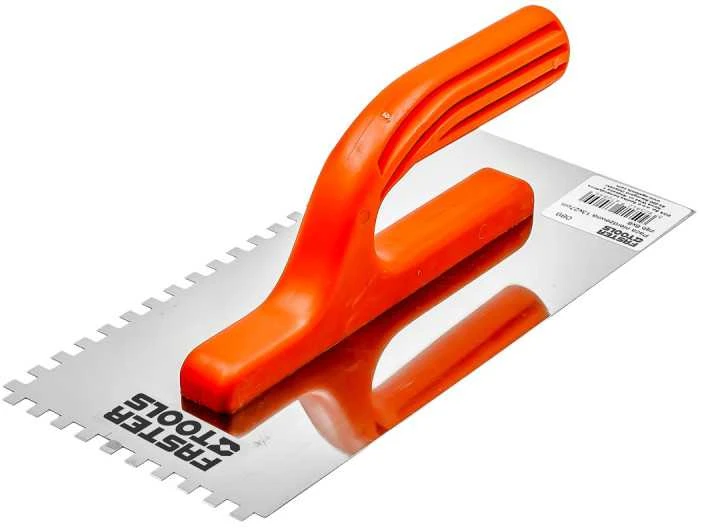 Nerūdijančio plieno glaistyklė Faster Tools 092, dantyta, 130x280 mm
