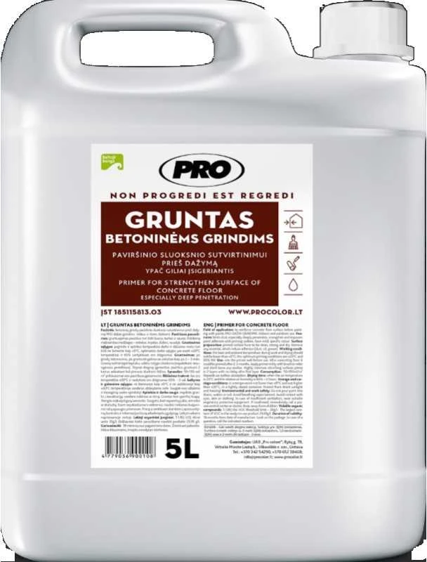 Gruntas betoninėms grindims PRO 5L