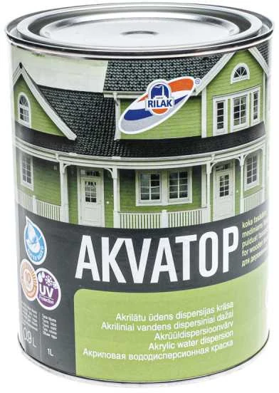 Medinių fasadų dažai Rilak AKVATOP tamsiai žali 900 ml.