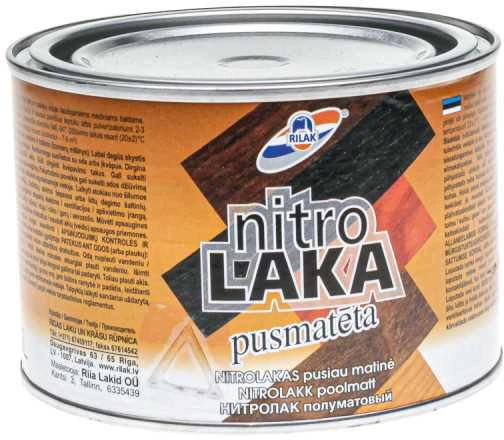 Greitai džiūstantis lakas RILAK NITRO pusiau matinis 450 ml.