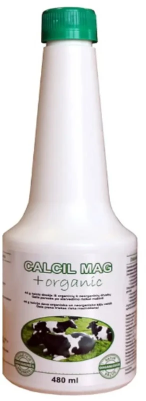 Dietinis pašarų papildas pieninėms karvėms CALCIL MAG+ORGANIC, 480 ml