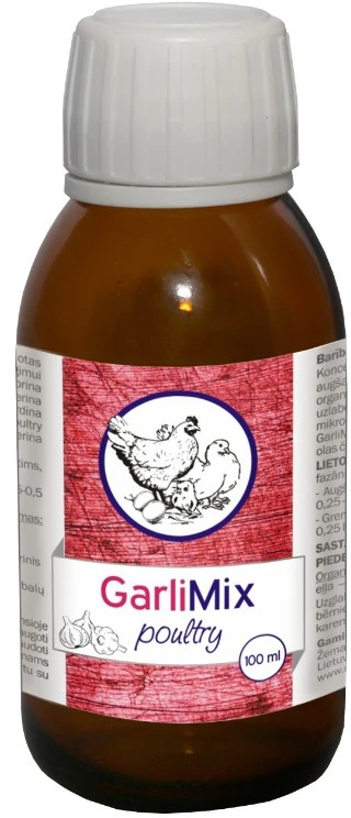 Pašaro papildas vištoms RUVERA GARLIMIX, 100 ml