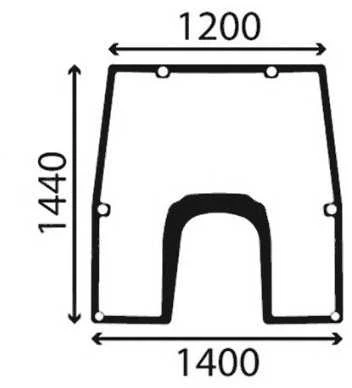 Priekinis stiklas John Deere 09 031