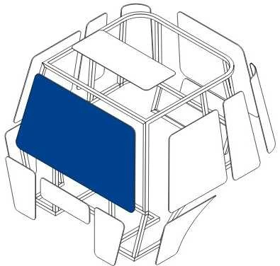 Priekinis stiklas John Deere 09 031