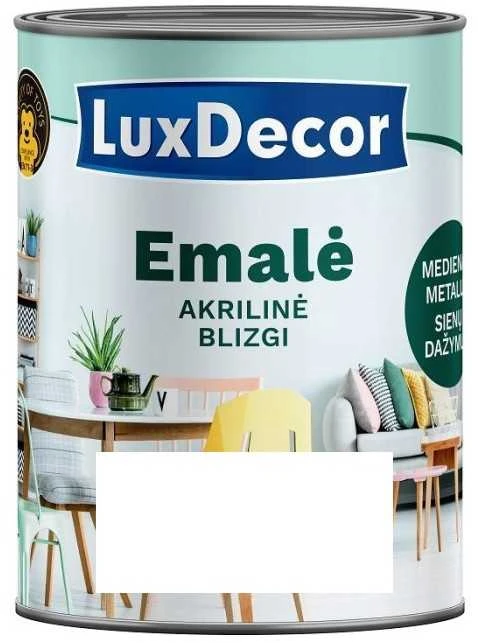 Akrilinė emalė LuxDecor blizgi, raudoni karoliai, 750 ml