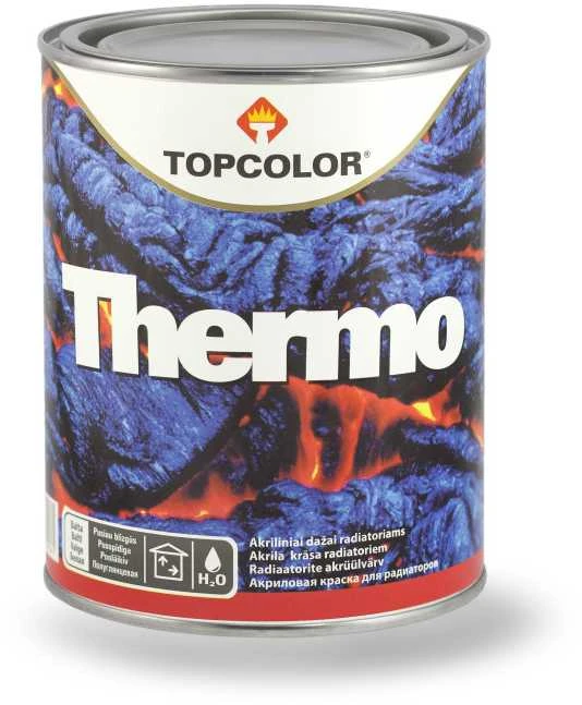 Radiatorių dažai TOPCOLOR THERMO balta pusiau blizgūs 1L