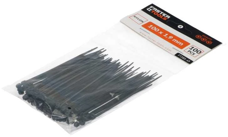 Sąvaržos laidams 100x1.9 mm 100vnt. / FASTER TOOLS FT380-49