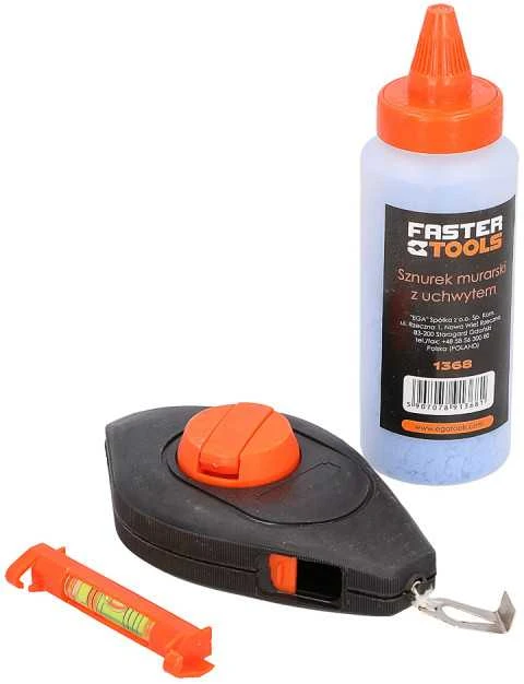 Statybinė virvutė su kreida Faster Tools 1368, FT363-09, 15 m