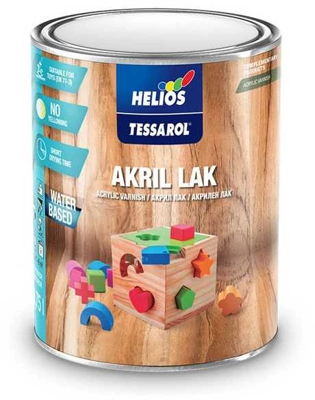 Helios Akrilinis lakas TESSAROL bespalvis, pusiau matinis, Pakuotė: 0,75 L