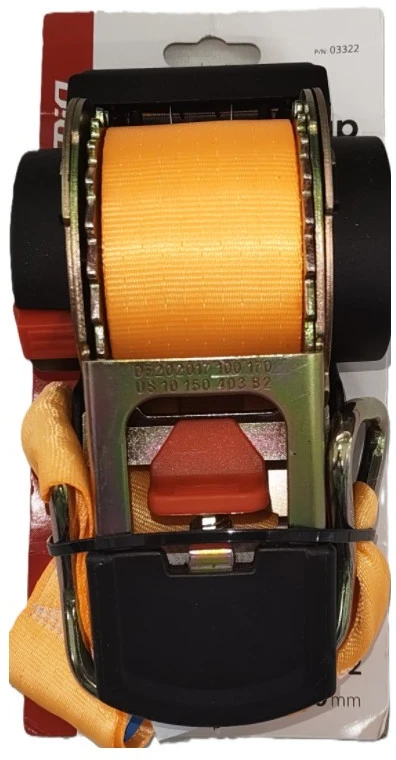 Transportavimo diržas su automatiniu įtraukikliu AMIO J–TYPE, 1500 kg, 50 mm, 4,5 m