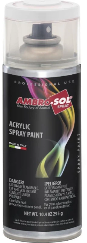 Akriliniai daugiafunkciniai dažai AMBRO-SOL RAL 9010, visiškai balta, 400 ml