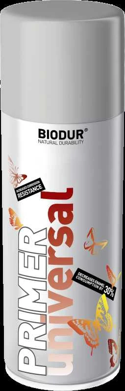Universalus aerozolinis gruntas BIODUR, pilkas, 400 ml