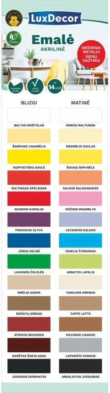 Universalus akrilinis emalis LUXDECOR Kalno Viršūnė matinė 0,75 L