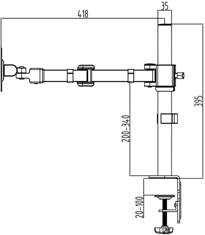 Ergosolid Monitorių laikiklis NF 11 10''-30'' iki 10 kg