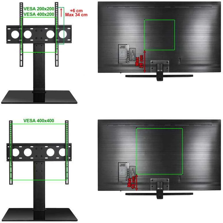 Laikiklis Ergosolid TV stovas CASTOR 2 32"-55"(iki 40 kg,VESA 40*40cm)