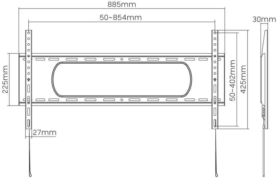 Faber N TV laikiklis FN C5F 45''-90'' (iki 80kg, VESA 80*40cm)