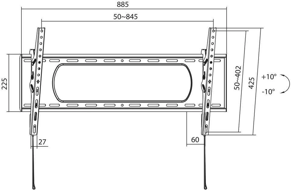 Faber N TV laikiklis FN C5T 45''-90'' (iki 80kg, VESA 80*40cm)