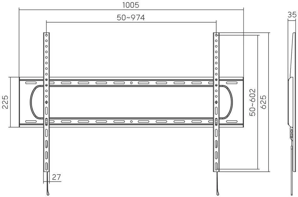 Faber N TV laikiklis FN C6F 55''-120'' (iki 120kg, VESA 90*60cm)