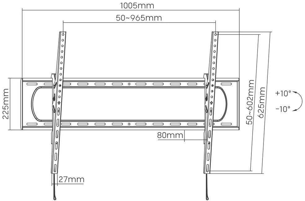 Faber N TV laikiklis FN C6T 55''-120'' (iki 120kg, VESA 90*60cm)
