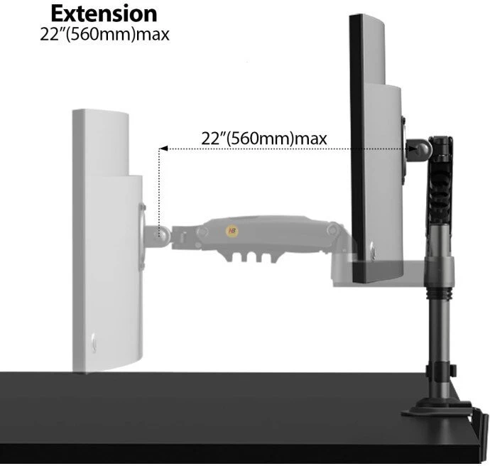 Monitoriaus laikiklis NB H100 17-30"