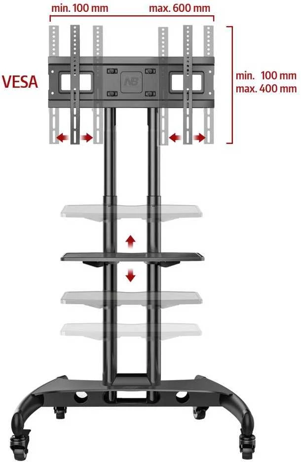 TV laikiklis ant ratų NB AVA1500-60-1P 32-75"