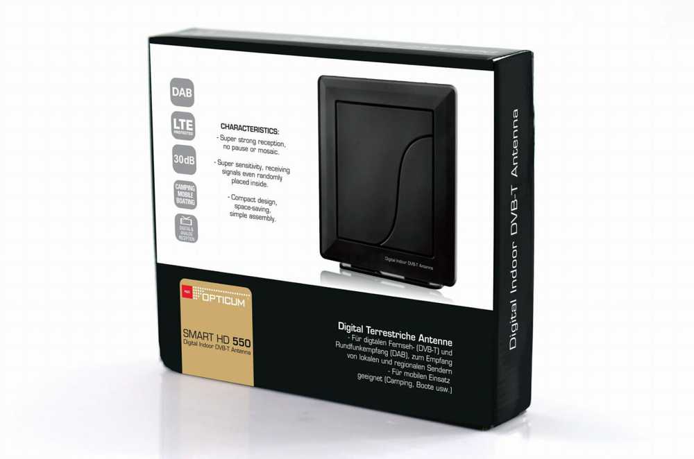 Opticum TV antena HD 550 stiprinimas 14 dB