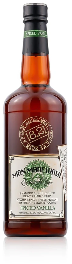 Daugiafunkcė priemonė vyrams 3 in 1: stiprinamasis šampūnas, kondicionierius ir kūno prausiklis viename 18.21 Man Made Wash Spiced Vanilla, 946 ml