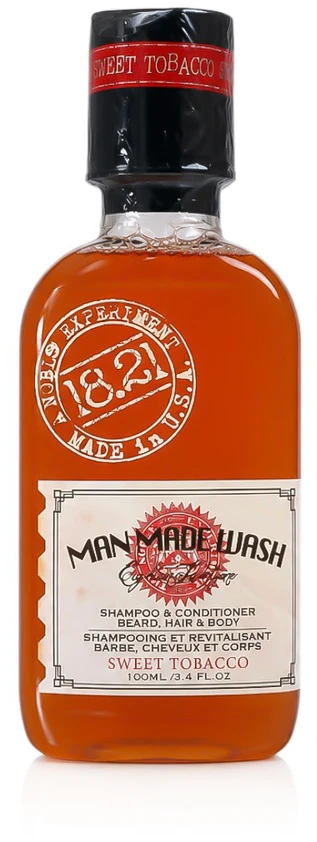 1821Manmade Daugiafunkcė priemonė vyrams 3 in 1: stiprinamasis šampūnas, kondicionierius ir kūno prausiklis viename 18.21 Man Made Wash Sweet Tobacco WSH3ST, 100 ml