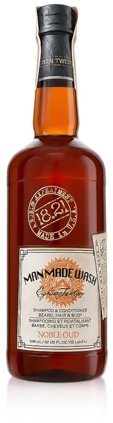 Daugiafunkcė priemonė vyrams 3 in 1: stiprinamasis šampūnas, kondicionierius ir kūno prausiklis viename 18.21 Man Made Wash Noble Oud, 946 ml