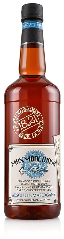 Daugiafunkcė priemonė vyrams 3 in 1: stiprinamasis šampūnas, kondicionierius ir kūno prausiklis viename 18.21 Man Made Wash Absolute Mahogany, 946 ml