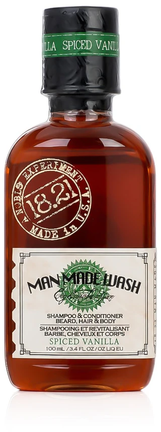 1821Manmade Daugiafunkcė priemonė vyrams 3 in 1: stiprinamasis šampūnas, kondicionierius ir kūno prausiklis viename 18.21 Man Made Wash Spiced Vanilla WSH3SVN, 100 ml