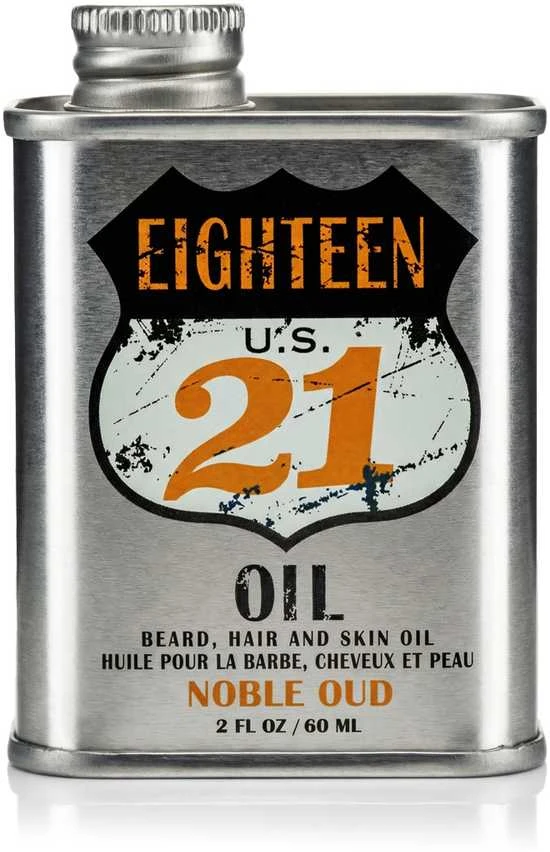 18.21 Man Made Oil Noble Oud aliejus barzdai, plaukams ir odai, 60 ml