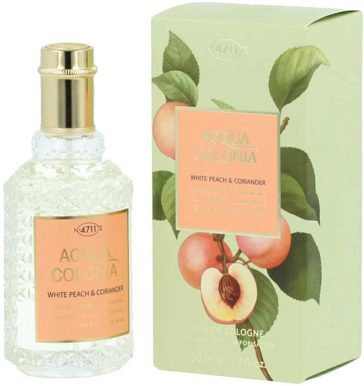 Odekolonas 4711 Acqua Colonia Baltas Peach - Coriander Eau De Cologne Purškiklis 50ml