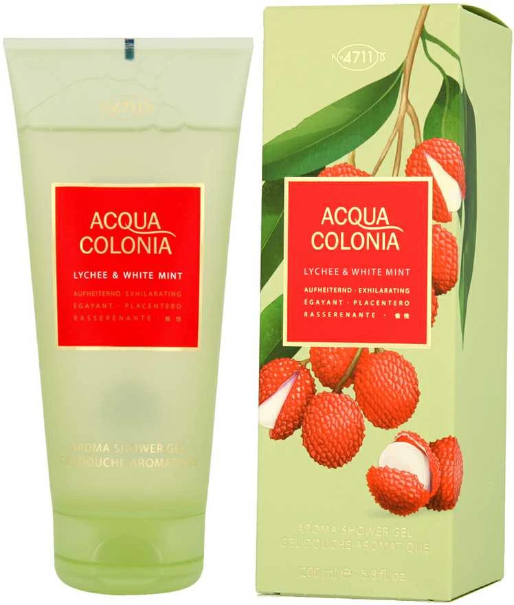 4711 Acqua Colonia Lychee & Baltas Mint Moisturizing Dušo želė Body All Skin Types, 200 ml