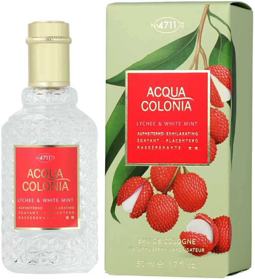 Odekolonas 4711 Acqua Colonia Lychee - Baltas Mint Eau De Cologne Purškiklis 50ml