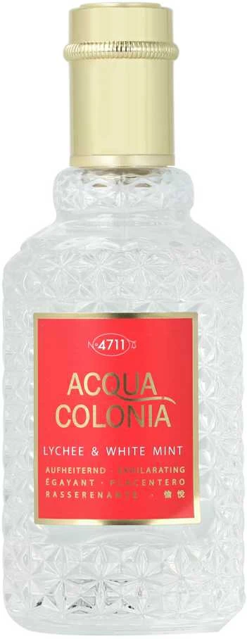 Odekolonas 4711 Acqua Colonia Lychee - Baltas Mint Eau De Cologne Purškiklis 50ml