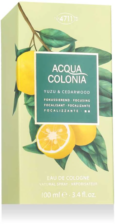 4711 Acqua Colonia Yuzu & Cedarwood EDC odekolonas unisex, 100 ml